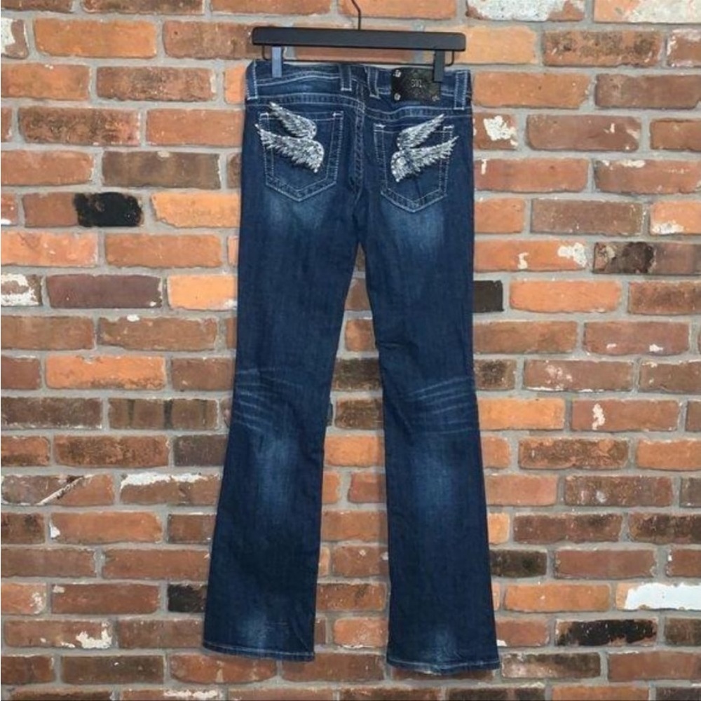 Women’s Miss Me Rhinestones Wings Jeans